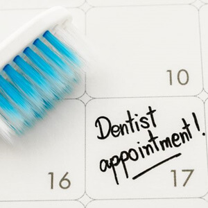 Dental appointment marked on calendar