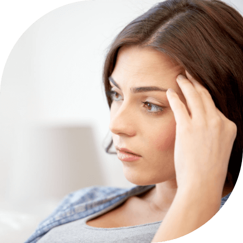 Woman with a referral from an allopathic alternative healthcare provider with headache